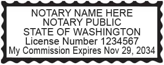 Miniatura 3 de Hubco Impresora 40 Sello notario autoentintado - Washington (caja azul)