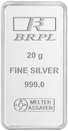 Bangalore Refinery 999 Purity Silver Bar 20 Gram