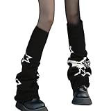 Leg Warmers for Women Girls Kawaii Y2K Leg Warmers Cutecore Gyaru Leg Warmers Goth Lolita Accessories Skull AB One Size