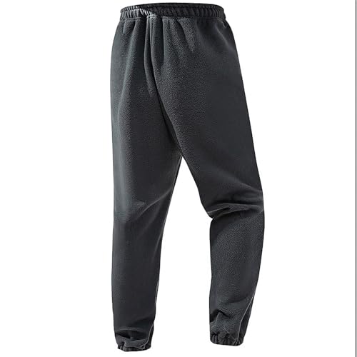 Mens Winter Fleece Sweatpants Casual Elastic Waist Warm Lounge Pants Loose Soft Outdoor Workout Jogger Trouser3