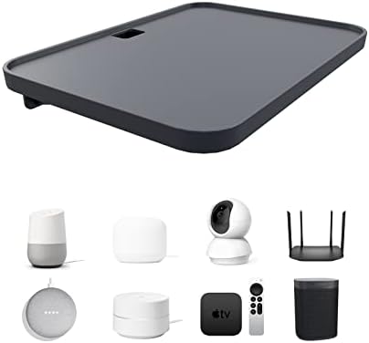 sciuU Universale Wall Mount , ABS Wall Shelf Holder for Routers , Google Home mini , Google Wifi , Security Camera , Sonos , Speakers , Smart Home , Nest WiFi System , Mi Box , Apple TV , Black