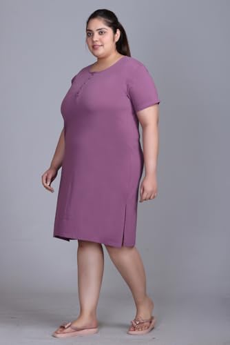 Image of In Love Women's Cotton Plus Size Nighty Chemise | Easy cotton chemise for nightwear and lounge comfort