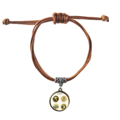 Bracelet Taiwan Voyage en cuir pour vos aventures quotidiennes