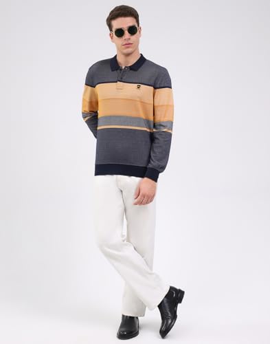 Image of Monte Carlo Men Regular Fit Solid Printed Collar Neck Button Closure Full Sleeve Winter Men T-Shirt (Pack of 1)