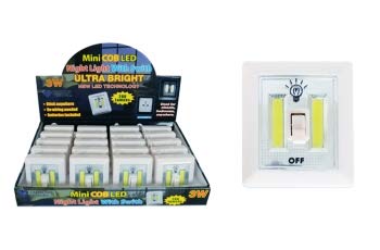 Diamond Visions 08-1845 COB Mini LED Portable Light Switch in White (1 Light Switch)