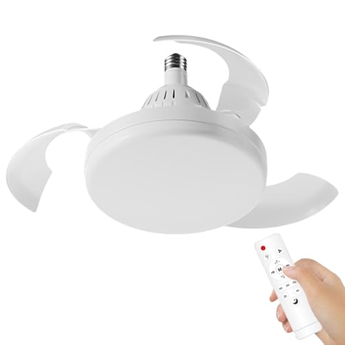 Ylnailky Ventiladores de Techo con Iluminación - Ventiladores Silenciosos con Lámparas - Dispositivo de Ventilación con Mando a Distancia y Bajo Ruido para Salón Habitación Estudio Cocina
