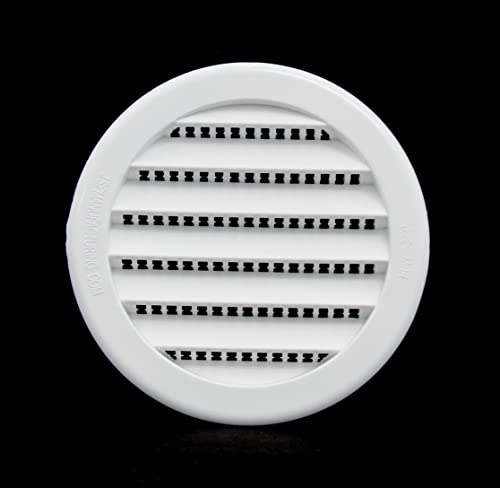 3" Round Plastic Louver Soffit Air Vent Reptile Screen Grille Cover (12, White) #TOP2