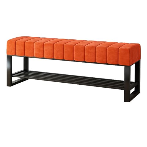 Banc en velours avec cadre en métal au design minimaliste pour intérieur