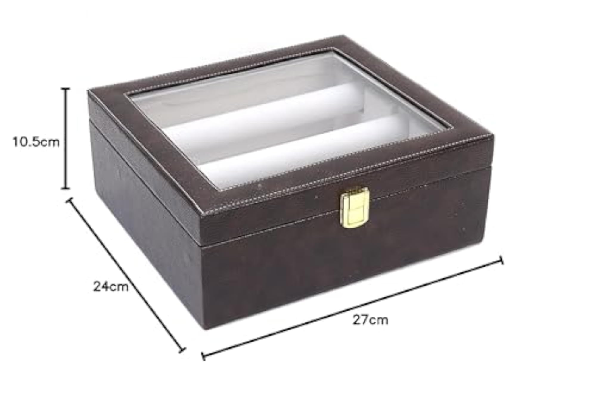 Vegan Leather 3 Roll Bangle Box for Women