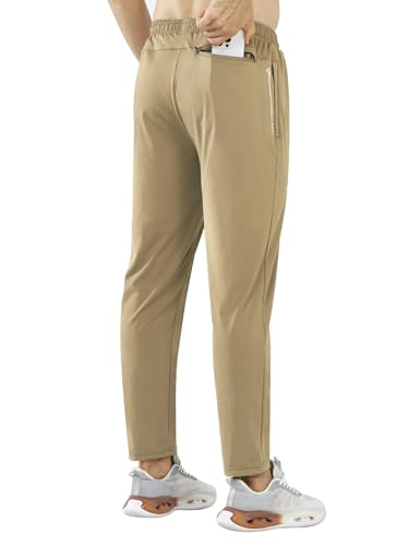 Image of NORTHYARD Men's Joggers Athletic Workout Track Pants Running Gym Training Sweatpants with Zipper Pockets Open Hem