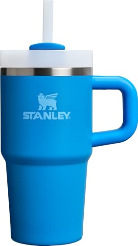 Image of STANLEY Quencher H2.0 Tumbler with Handle and Straw 20 oz | Flowstate 3-Position Lid | Cup Holder Compatible for Travel | Insulated Stainless Steel Cup | BPA-Free | Azure