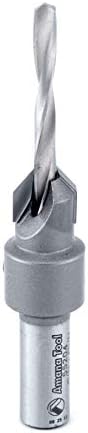 Amana Tool - (55204) Carbide Tipped 82° Countersink #6 Screw 25/64 Dia x 9/64 Drill Dia x 5/16 Round Shank