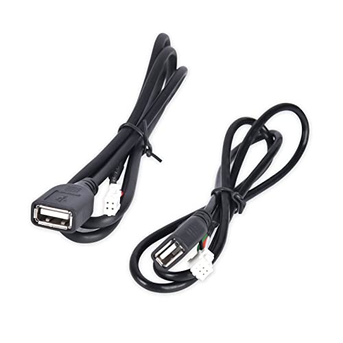 Hikity Adaptateur USB Universal 4 Broches et 6 Broches Connecteur Extension Câble pour Autoradio Android Stéréo USB Câble