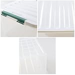35 L Clear Large Storage Box, Plastic Storage Bins, Set of 4 - Image 4
