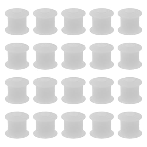 KICHOUSE 20 Piezas Rodillo de Presión para Grabadora de Casetes de Plástico Blanco, Resistente al Desgaste y Fácil Instalación para Reparación Profesional de Reproductores