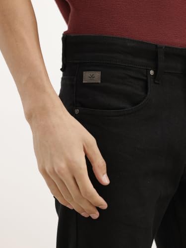 Image of WROGN Men's Cotton Blend Jeans | Solid | Slim Fit