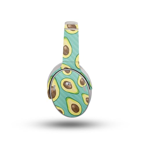 Image of Carbon Fiber Headphone Skin Compatible with Bose QuietComfort Headphones (2023) - Seafoam Avocados - Premium 3M Vinyl Protective Wrap Decal Cover - Easy to Apply | Crafted in The USA by MightySkins
