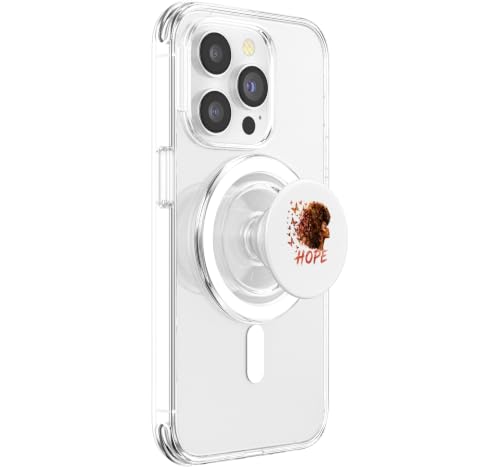 Hope Afro Papillon Mélanine Reine Afro-Américaine PopSockets PopGrip pour MagSafe – vue 4