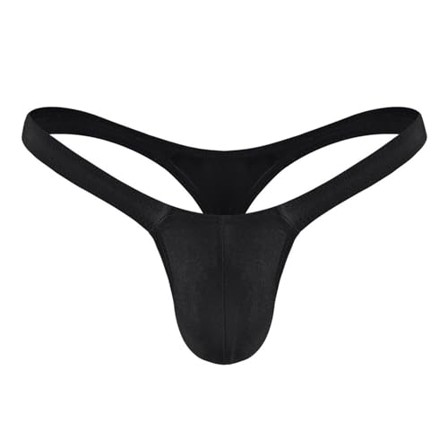 BreakEgg Hommes Sexy G-String String sous-Vêtements Doux Confortable Mens T Retour Mémoires (Noir,Taille Unique)