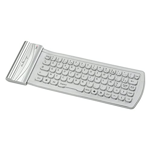 Halterrego Mini Clavier Bluetooth en Silicone, Silver