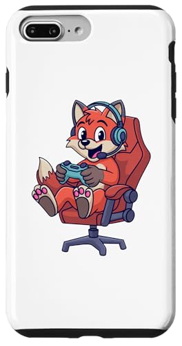 Funny Gamer Red Fox Gaming Video Game Enthusiast Boys Kids �X�}�z�P�[�X iPhone 7 Plus/8 Plus �p