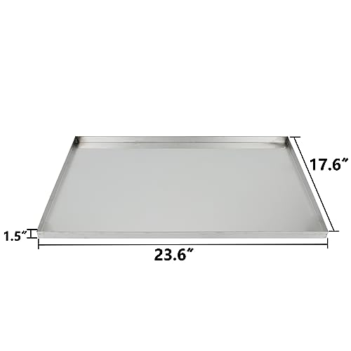 Confote Stainless Steel Replacement Tray for Dog Crate, 23.6″x17.6″ Pet Cage Floor Pan Chew-Proof & Crack-Proof Confote Stainless Steel Replacement Tray for Dog Crate, 23.6″x17.6″ Pet Cage Floor Pan Chew-Proof & Crack-Proof