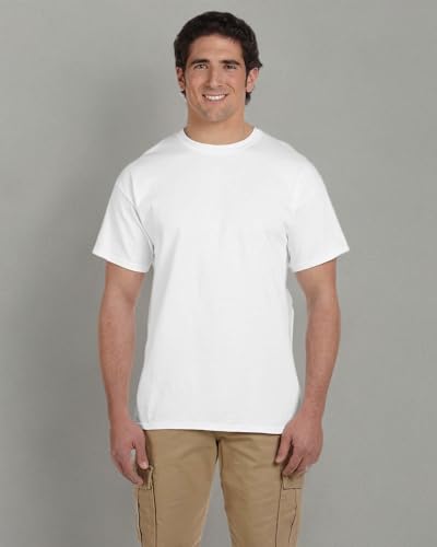 Image of Gildan Men's Ultra Cotton Tee, White, Large