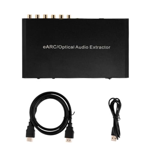 Muuookka Décodeur Audio EARC 5.1 en Fibre Optique Compatible pour TV, Sortie 7.1 vers Amplificateur.