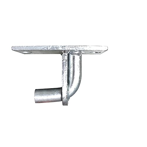 2 Pack Wall Mount Flat Back Gate Hinges, Chain Link Wood Fence Post Gate Hinge With 5/8 Hinge Pin (Screws Not Included), Heavy Duty Galvanized Steel Wall Plate Hinges, #TOP2