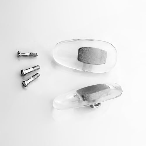 hengfento2 Screw-in Nose Pads Replacement for Gucci Eye Glass Eyeglass Sunglass Frames with Screws Screwdriver Set 14mm (Silver)
