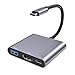 Adaptador USB C a HDMI, Adaptador Multipuerto USB C con 4K HDMI, USB 3.0 y 100W PD Carga Rápida, Hub Tipo C Compatible con MacBook Pro/Air, iPad Pro/Air, Samsung, Surface, Pixelbook, HP