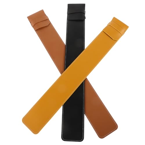 Yardwe Drumstick Bag Set 3 Pcs Pu Leather Drumstick Cases Drum Stick Cover Holder Drum Stick Bag Holder Portable Storage for Drummers