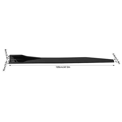KIMISS Car Body Styling Seitenschweller, 2 Stück Auto Seitenschweller Splitter Lip Winglet Diffusor Universal 120cm/47.2in Glänzend Schwarz