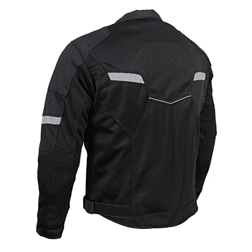 Milwaukee Leather MPM1792-BLACK-XL Men'S Black Ce Armored Textile Motorcycle Jacket- All Season Biker Jacket thumb #8