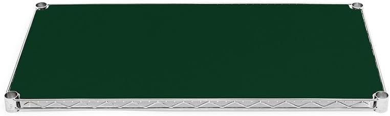 Shelving Inc. 12" d x 24" w Plastic Wire Shelf Liners, Dark Green, 4 Count