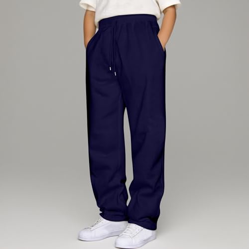 Jogging garçon avec cordon coupe ample confortable navy - 2