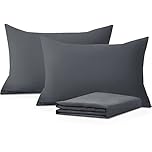 Moonlight Bedding Pillow Cases 2 Pack – Charcoal Pillowcases Envelope Closure Super Soft Brushed Microfiber Standard House Wife Pillow Covers, (50 X 75 CM)