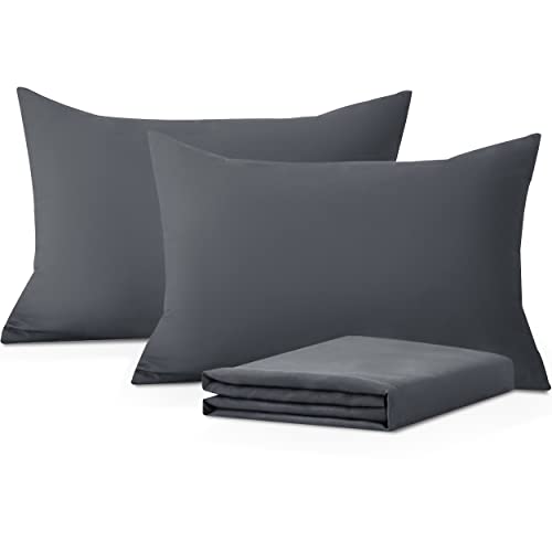 Moonlight Bedding Pillow Cases 2 Pack – Charcoal Pillowcases Envelope Closure Super Soft Brushed Microfiber Standard House Wife Pillow Covers, (50 X 75 CM)