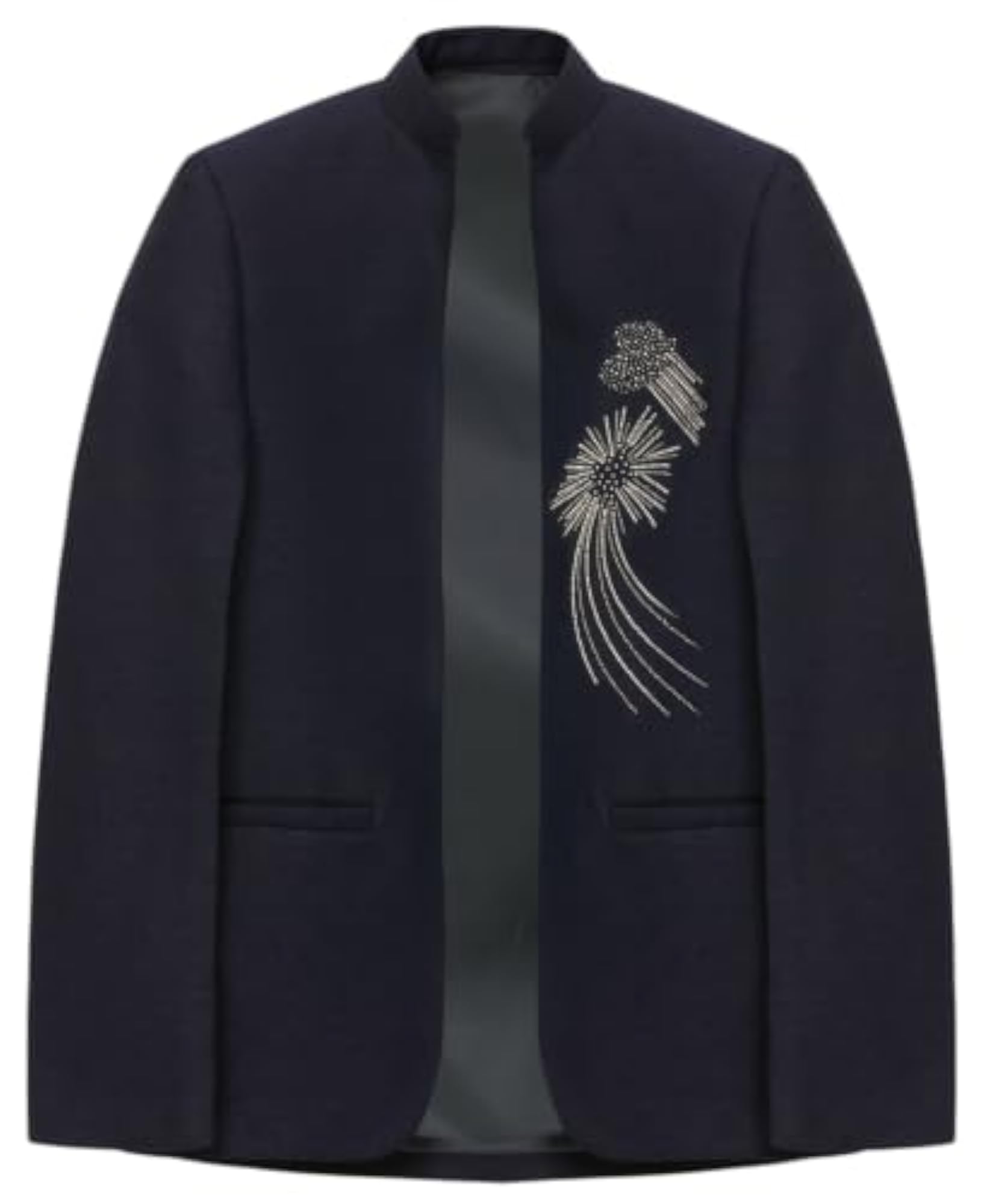 Solid Embellished Jodhpuri Blazer with T-Shirt
