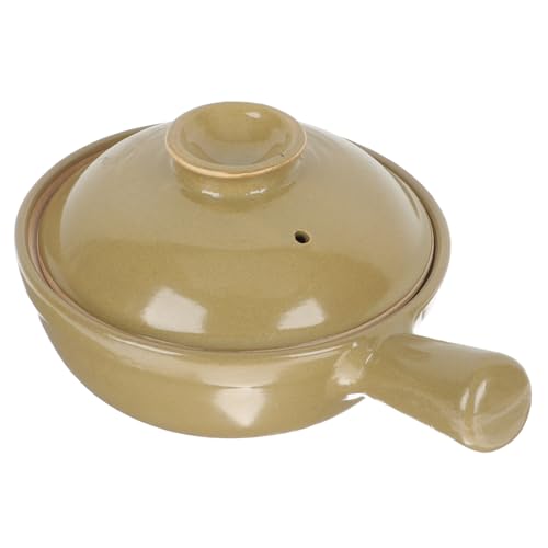 Toyvian Cazuela Casera De Barro China 0.5l Pequeña Asa, Olla Para Cocina Tradicional, Resistente Al Calor, Adecuado Para Guisos y Arroz, Uso Doméstico, Olla Individual