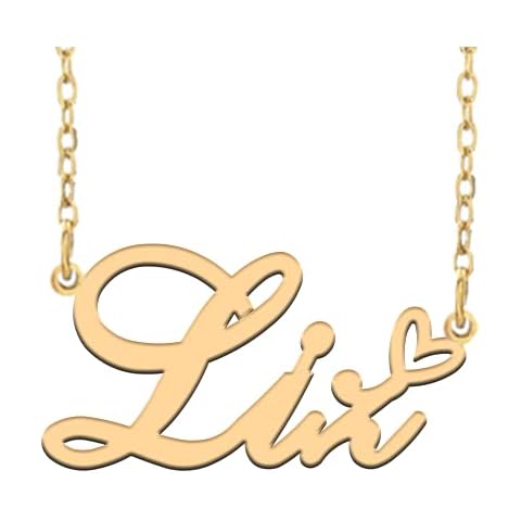 RONKAHSHOW Custom Name Necklace with Heart Cover