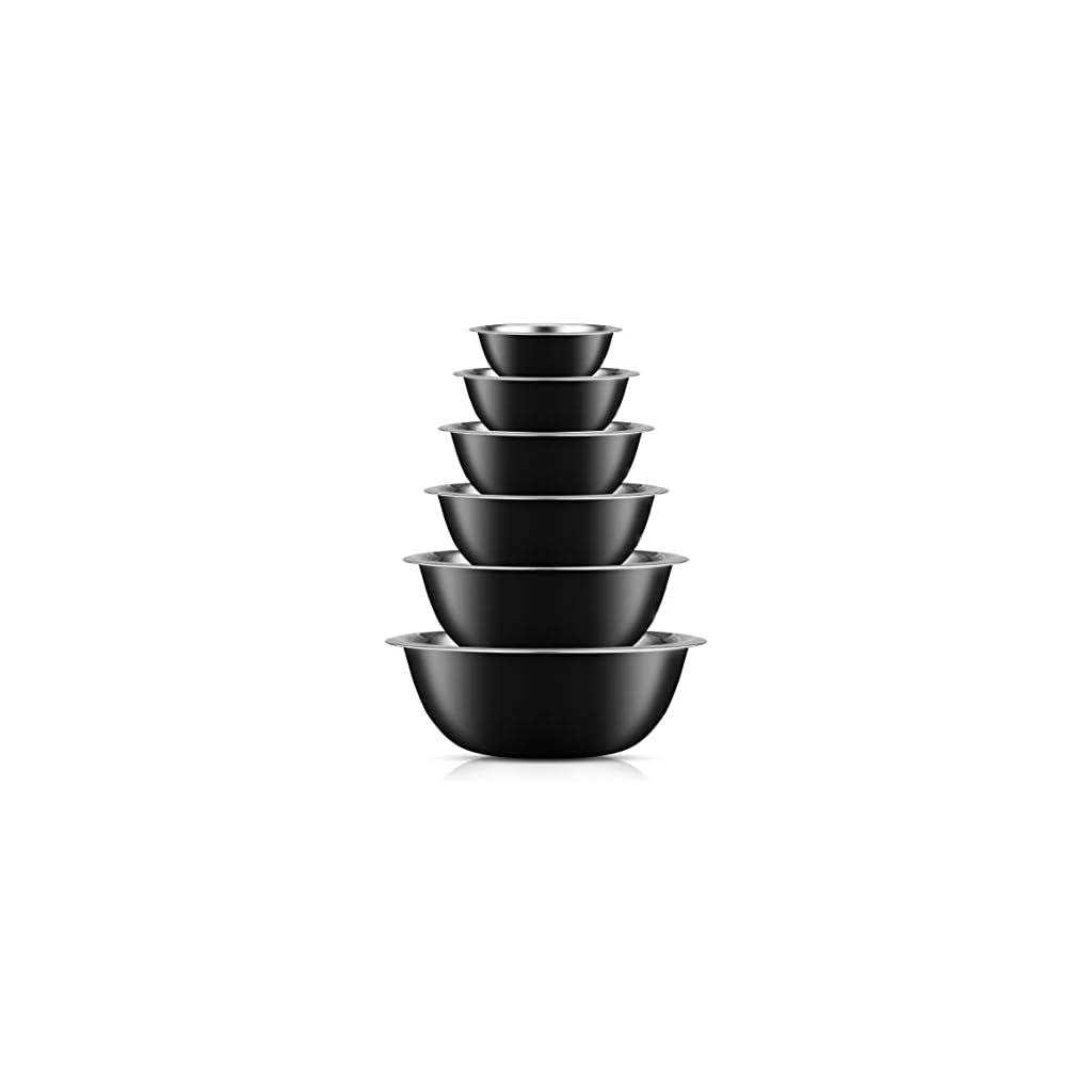 JoyJolt-Stainless-Steel-Mixing-Bowl-Set-of-6-Mixing-Bowls-Black-5qt-Large-Mixing-Bowl-to-05qt-Small-Metal-Bowl-Kitchen-Cooking-and-Storage-Nesting-Bowls-Dough-Batter-and-Baking-Bowls