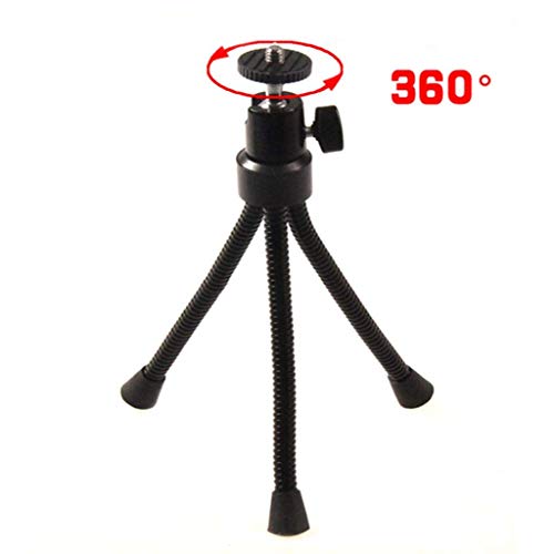 PIVFEDQX Ultrakleines Desktop-Stativ, Live-Broadcast-Angellampe Handy-Stativ - Tragbares Metallkamera-Stativ Schwarz… – Bild 6