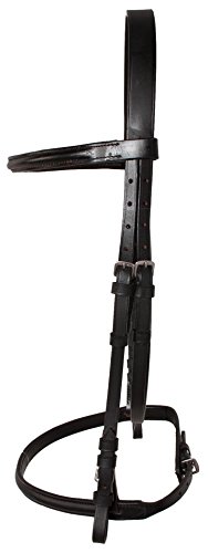 Acerugs Brown Black Raised Horse English Bridle Stitched (Black) #TOP5