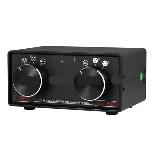 3 in 3 Out XLR Balanced/RCA Stereo Converter Audio selector Box Passive preamplifier for Home Amplifier