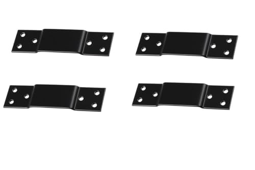 Image of Stainless Steel Tile Hangers 4-Piece Set Heavy-Duty Wall Mount Brackets, Picture Frame Wall Tile Hooks, Display Rack Steel Hook Clips,Black