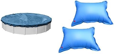 Pool Mate 3515-4PM Winter Pool Cover with Pillows, Heavy-Duty Blue, 15 ft Above Ground Pools