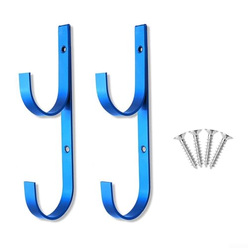 Elegantes perchas de aluminio para postes de piscina, complemento perfecto para tu espacio al aire libre (azul)
