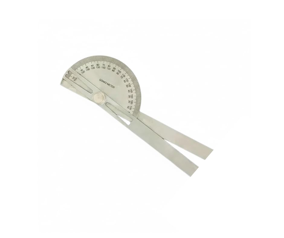 Raindrop World Goniometer Degree Protector Angle Finder Arm Rule Professional Measurement Scale Stainless Steel Angle 0-180 Degrees 150mm (Medium, 10 inch)-image-12