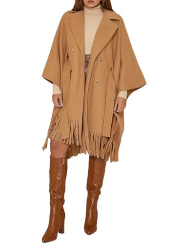 Women's 2024 Winter Fashion Coats Double-Breasted Elegant Long Sleeve Coat - Main Image